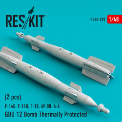Reskit RS48-0292 - 1/48 GBU 12 Bomb Thermally Protected (2 pcs), scale model kit