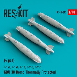 Reskit RS48-0293 - 1/48 GBU 38 Bomb Thermally Protected (4 pcs), scale model kit