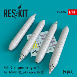 Reskit RS48-0296 - 1/48 SUU-7 dispenser type 1 (4 pcs), scale model kit