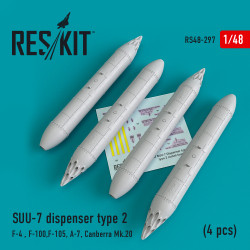 Reskit RS48-0297 - 1/48 SUU-7 dispenser type 2 (4 pcs), scale model kit