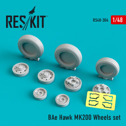 Reskit RS48-0304 - 1/48 BAe Hawk MK200 Wheels set for aircraft model scale