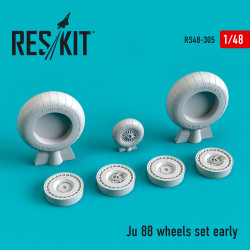 Reskit RS48-0305 - 1/48 Ju 88 wheels set early type for aircraft model scale