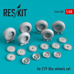 Reskit RS48-0307 - 1/48 He-219 Uhu wheels set for aircraft scale model kit