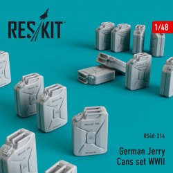 Reskit RS48-0314 - 1/48 German Jerry Cans set WWII (16 pcs), for aircraft model