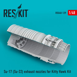 Reskit RSU48-0129 - 1/48 Su-17 (Su-22) exhaust nozzles for Kitty Hawk model Kit