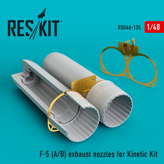 Reskit RSU48-0135 - 1/48 scale F-5 (A/B) exhaust nozzles for Kinetic model Kit