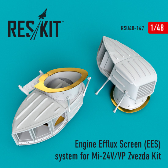 Reskit RSU48-0147 - 1/48 Engine Efflux Screen (EES) system for Mi-24V/VP Zvezda