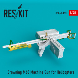 Reskit RSU48-0153 - 1/48 Browning M60 Machine Gun for Helicopters model kit