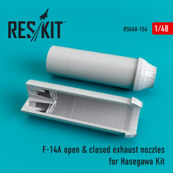 Reskit RSU48-0156 - 1/48 F-14A open & closed exhaust nozzles for Hasegawa Kit
