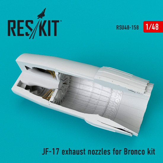 Reskit RSU48-0158 - 1/48 scale JF-17 exhaust nozzles for Bronco model kit Reskit RSU48-0158 - 1/48 scale JF-17 exhaust nozzles for Bronco model kit