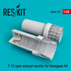 Reskit RSU48-0159 - 1/48 scale F-15 open exhaust nozzles for Hasegawa model kit