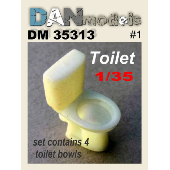 Dan Models 35313 - 1/35 Toilet. Material for dioramas. Set number 1. 4 things