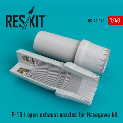 Reskit RSU48-0161 - 1/48 scale F-15 (I) open exhaust nozzles for Hasegawa Kit