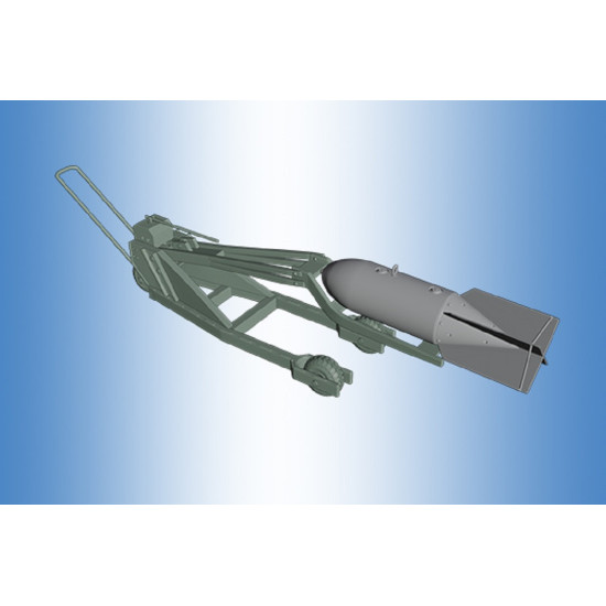 Print Scale PSR 72005 - 1/72 Bomb trolley with the lift. Luftwaffe, WWII, 3D