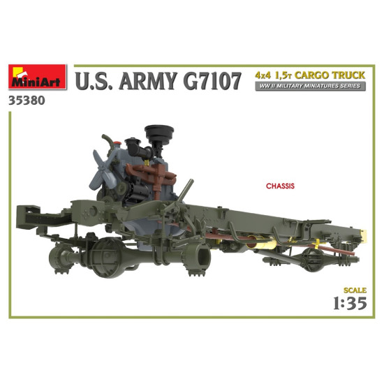 Miniart 35380 - 1/35 U.S. ARMY G7107 4X4 1,5t CARGO TRUCK, scale model kit
