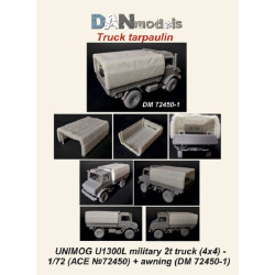 Dan Models 72450-1 - 1/72 UNIMOG U1300L miltary 2t truck (ACE 72450), tarpaulin