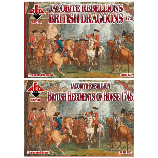 Bundle Red Box Jacobite Rebellion British dragoons regiments of Horse 1745 1/72