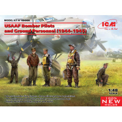 ICM 48088 - 1/48 USAAF Bomber Pilots and Ground Personnel (1944-1945) scale kit