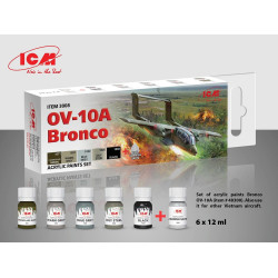 ICM 3008 Acrylic paint set for OV-10A BRONCO (and other Vietnam aircraft)