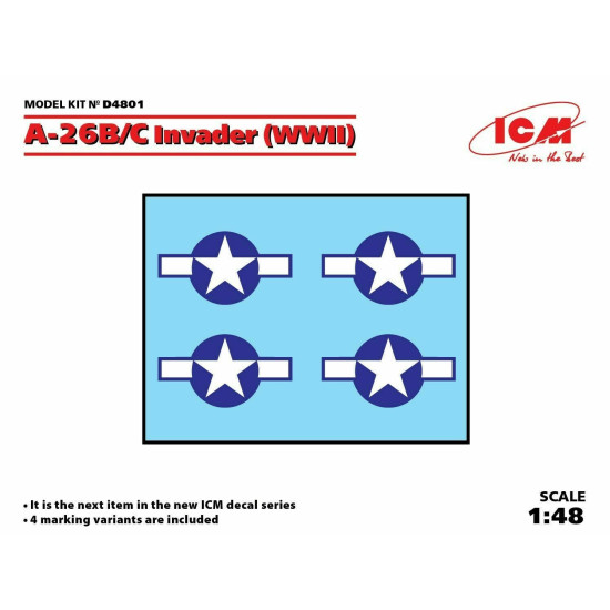 ICM D4801 - 1/48 Decal for B-26B/C Invader (Latin America Countries)