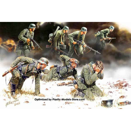 German Panzergrenadiers 7 fig WWII 1/35 Master Box 3518 German Panzergrenadiers 7 fig WWII 1/35 Master Box 3518
