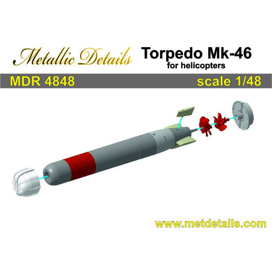 Metallic Details MDR4848 - 1/48 - Torpedo Mk-46 for helicopters
