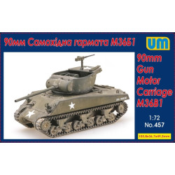 Unimodel 457 - 1/72 Gun motor carriage M36B1, 90mm, scale plastic model kit