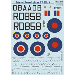 Print Scale 48-206 - 1/48 Beaufighter Mk.X Part 2, decal for plastic model