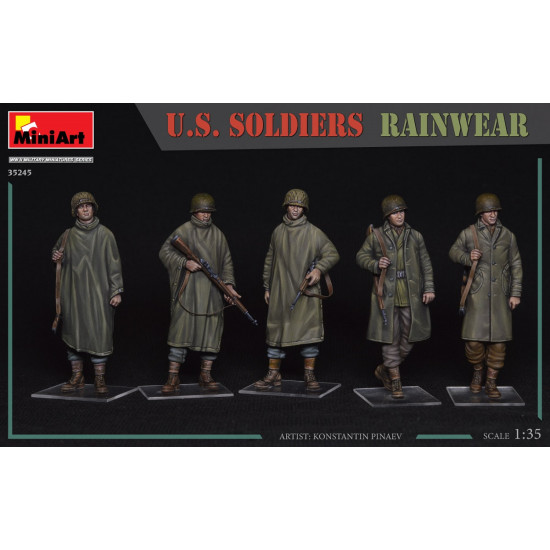Miniart 35245 - 1/35 US military in raincoats scale plastic model kit