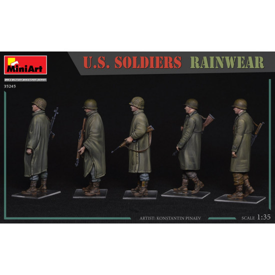Miniart 35245 - 1/35 US military in raincoats scale plastic model kit