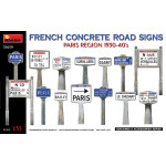 Miniart 35659 - 1/35 French concrete road signs. Paris region of the 1930s-40s