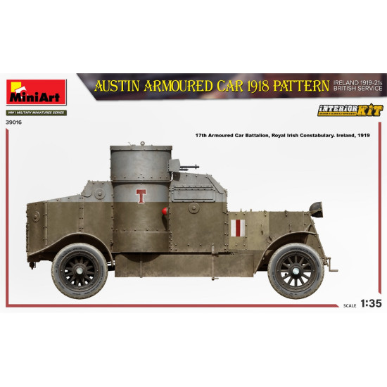Miniart 39016 1/35 Austin armored car of the 1918 model. Ireland 1919-21 British