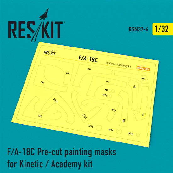 Reskit RSM32-0006 - 1/32 F/A-18C Pre-cut painting masks for Kinetic/Academy kit