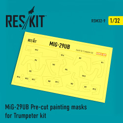 Reskit RSM32-0009 - 1/32 MiG-29UB Pre-cut painting masks for Trumpeter kit