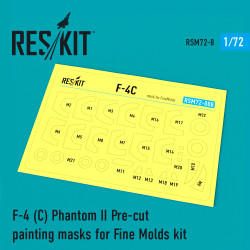 Reskit RSM72-0008 1/72 F-4 (C) Phantom II Pre-cut painting masks for Fine Molds