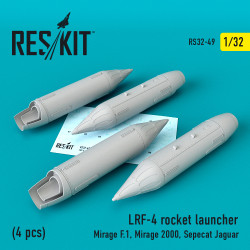 Reskit RS32-0049 - 1/32 LRF-4 rocket launcher (4 pcs) for scale model aircraft