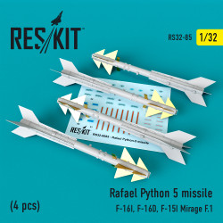Reskit RS32-0085 - 1/32 Rafael Python 5 missile (4 pcs) for aircraft model scale