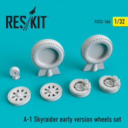 Reskit RS32-0166 1/32 A-1 Skyraider early version wheels set for aircraft model