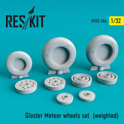 Reskit RS32-0266 - 1/32 Gloster Meteor wheels set (weighted) for aircraft