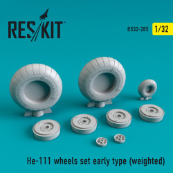 Reskit RS32-0285 - 1/32 He-111 wheels set early type (weighted) for aircraft