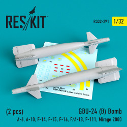 Reskit RS32-0291 - 1/32 GBU-24 (B) Bomb (2 pcs) for aircraft plastic model