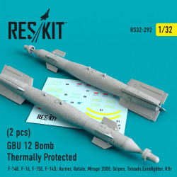 Reskit RS32-0292 - 1/32 GBU 12 Bomb Thermally Protected (2 pcs) for aircraft