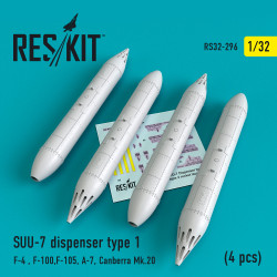 Reskit RS32-0296 – 1/32 SUU-7 dispenser type 1 (4 pcs) for aircraft model