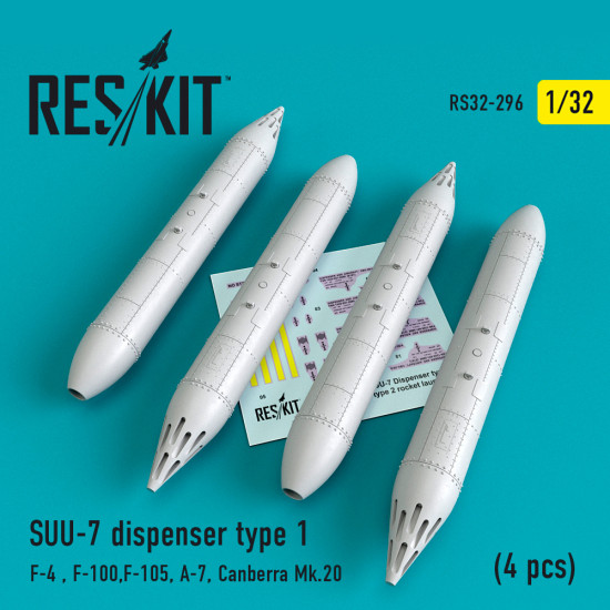 Reskit RS32-0296 - 1/32 SUU-7 dispenser type 1 (4 pcs) for aircraft model