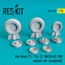 Reskit RS32-0303 - 1/32 BAe Hawk T1, T1A, T2, MK50/60/100 wheels set (weighted)