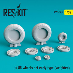 Reskit RS32-0305 1/32 Ju 88 wheels set early type (weighted) for aircraft