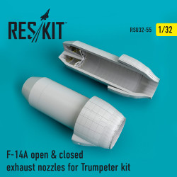Reskit RSU32-0055 - 1/32 F-14A open & closed exhaust nozzles Trumpeter Kit