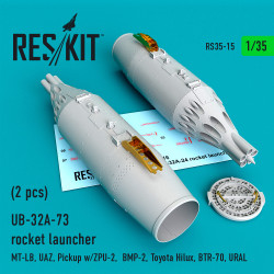 Reskit RS35-0015 - 1/35 UB-32A-73 rocket launcher (2 pcs) scale model aircraft