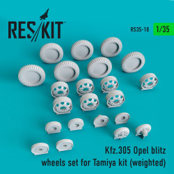 Reskit RS35-0018 - 1/35 Kfz.305 Opel blitz wheels set for Tamiya Kit (weighted)