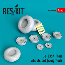 Reskit RS48-0331 â€“ 1/48 Do-335 Pfeil wheels set (weighted) for aircraft